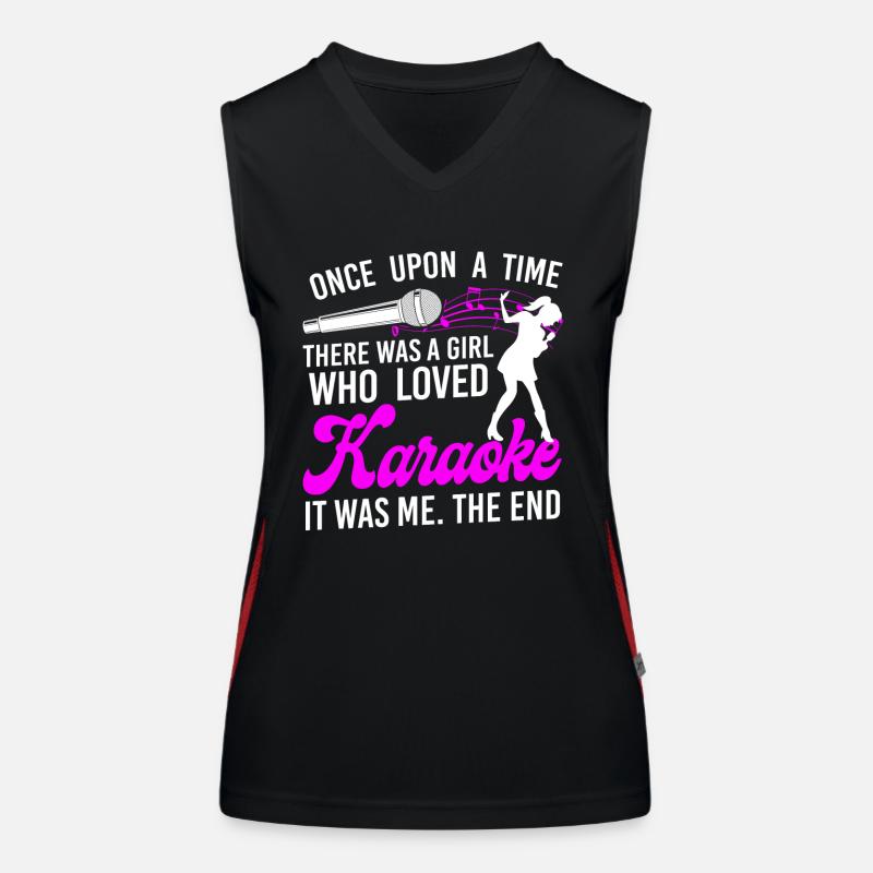 Karaoke Singer Once Upon A Time Funktionelles Kontrast-Tank Top für Frauen