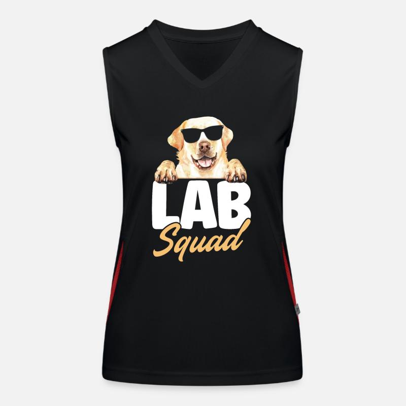 Lab Squad Labrador Funktionelles Kontrast-Tank Top für Frauen