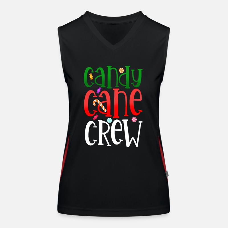 Candy Cane Crew Funktionelles Kontrast-Tank Top für Frauen