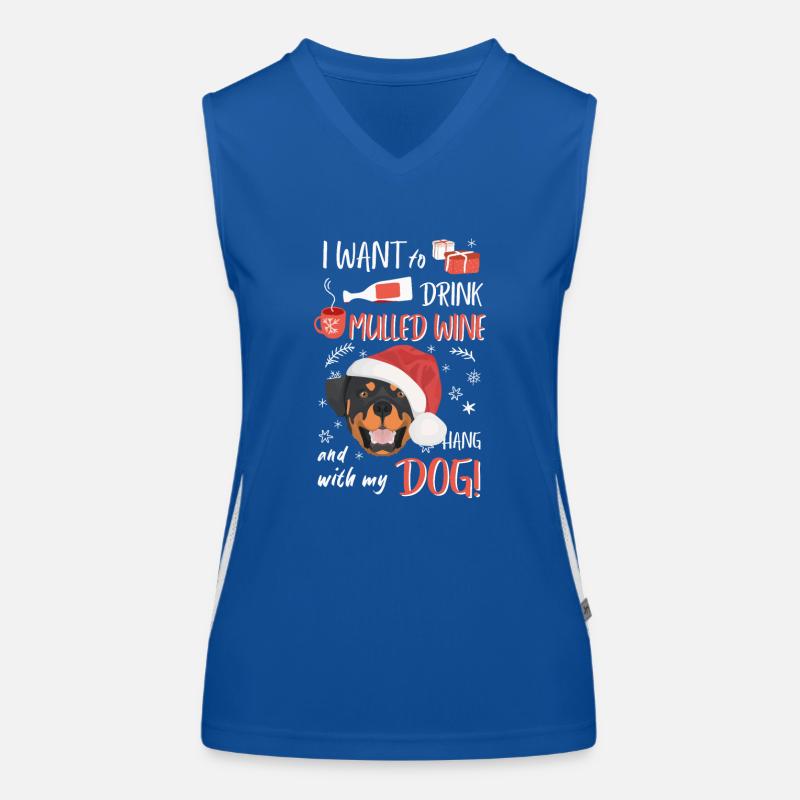 Rottweiler vin chaud Noël Débardeur respirant contrasté Femme