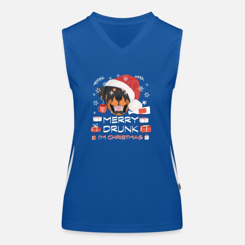 Marché de Noël de Rottweiler Débardeur respirant contrasté Femme