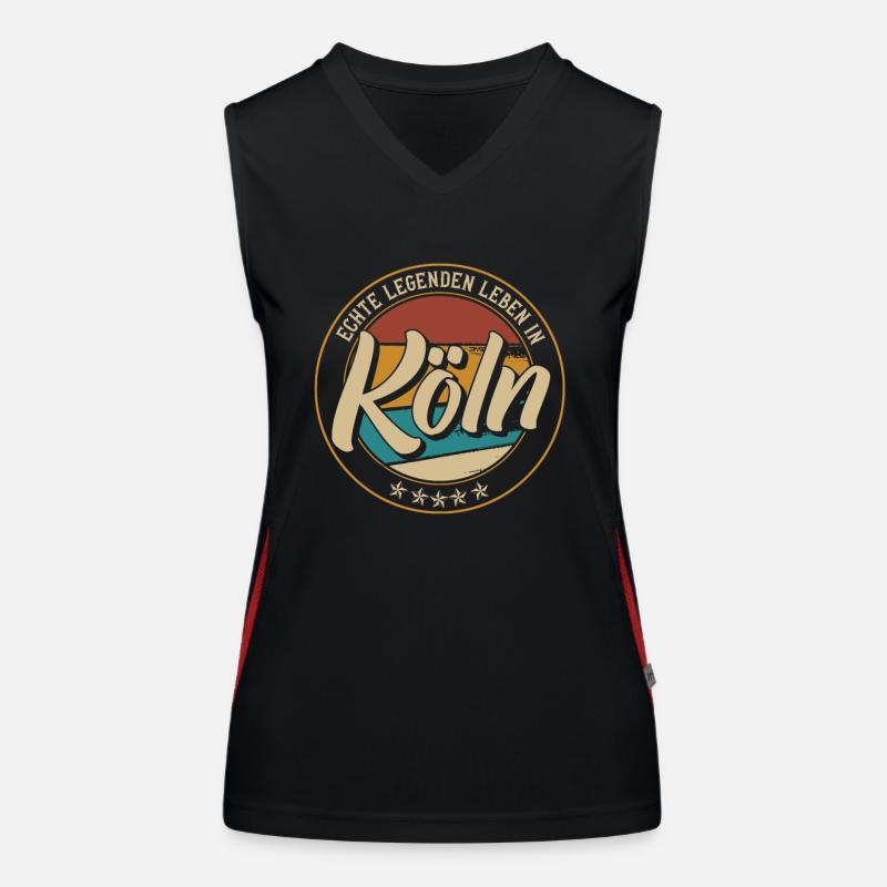Echte legenden leben in Köln Funktionelles Kontrast-Tank Top für Frauen