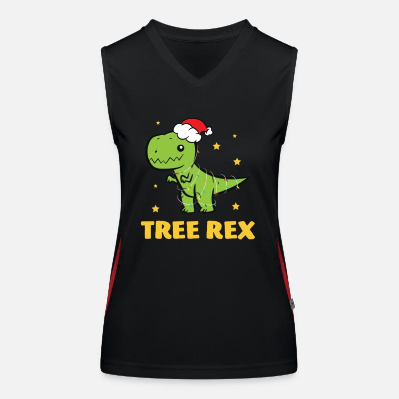 T-Rex - Arbre Rex String Light Star Chapeau de Noël Débardeur respirant contrasté Femme