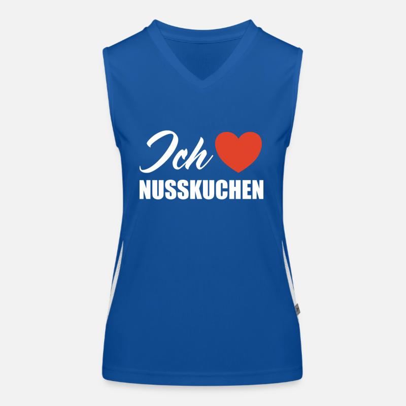 Ich liebe Nusskuchen Funktionelles Kontrast-Tank Top für Frauen