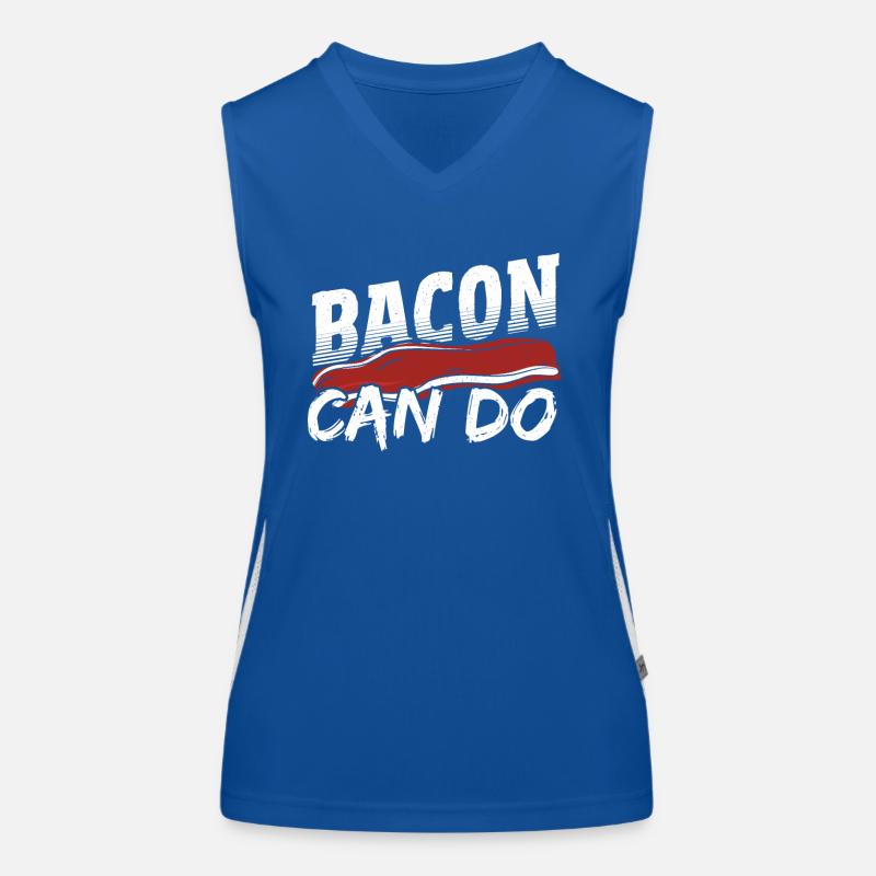Bacon Can Do Ham Breakfast Bacon and Egg Women's Functional Contrast Tank Top