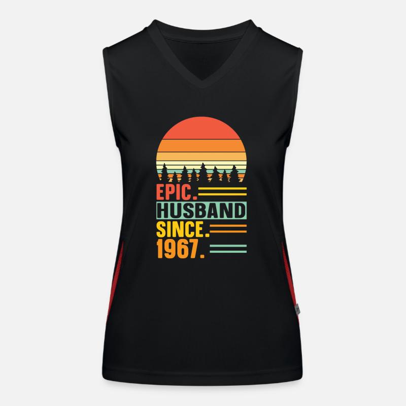 Bester Ehemann seit 1967 - Jahrestag Geschenk Funktionelles Kontrast-Tank Top für Frauen