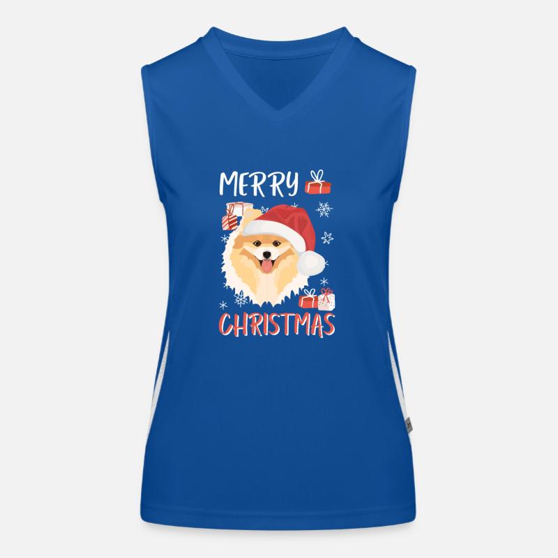 Joyeux Noël de Poméranie Débardeur respirant contrasté Femme