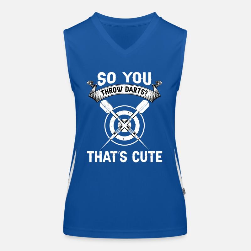 Funny Dart Saying Dartboard Darts Gift Women's Functional Contrast Tank Top