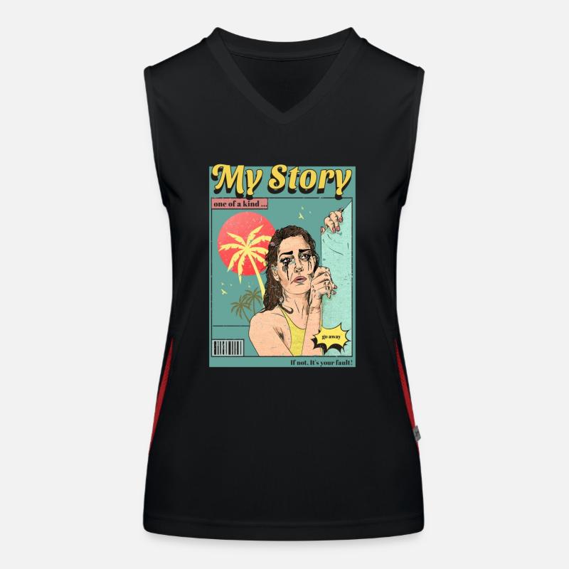 Comic Book Women's Functional Contrast Tank Top