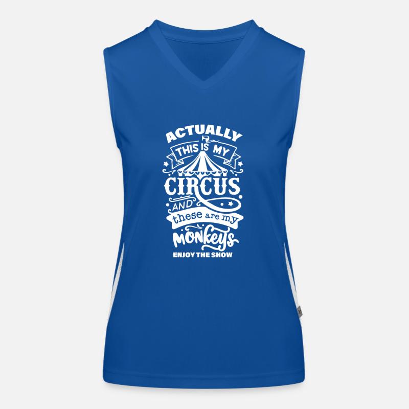 My circus, my monkeys Women's Functional Contrast Tank Top