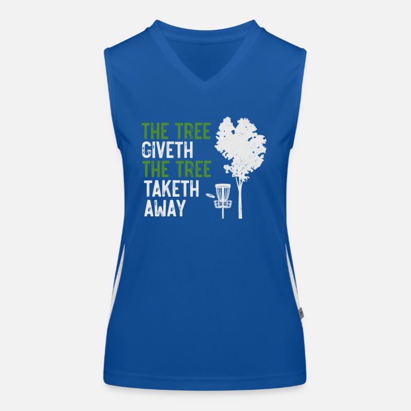 Discgolf, Discgolf-Baum Funktionelles Kontrast-Tank Top für Frauen