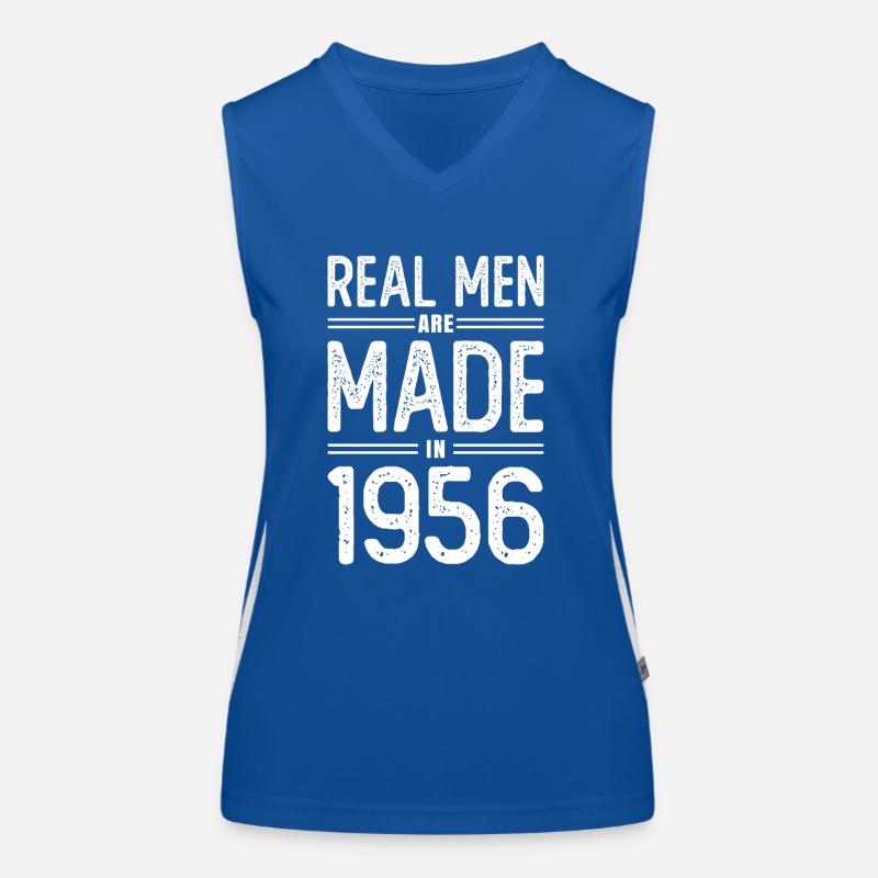 Geburtstag Echte Männer sind 1956 geboren Funktionelles Kontrast-Tank Top für Frauen