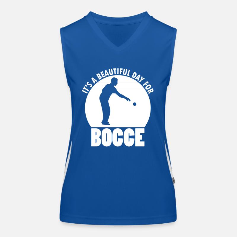 Bocce Spruch Bocce Ball mit Jack Bocci Game Bocce Funktionelles Kontrast-Tank Top für Frauen