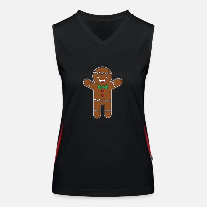 Gingerbread man Women's Functional Contrast Tank Top