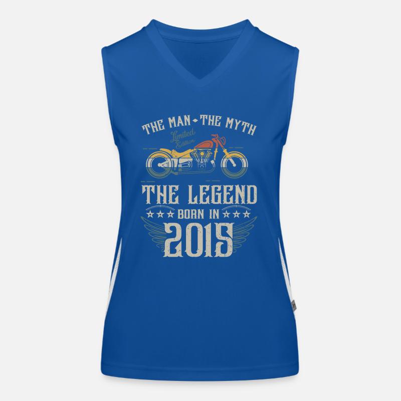 Der Mann Der Mythos Die 2015 geborene Legende Funktionelles Kontrast-Tank Top für Frauen