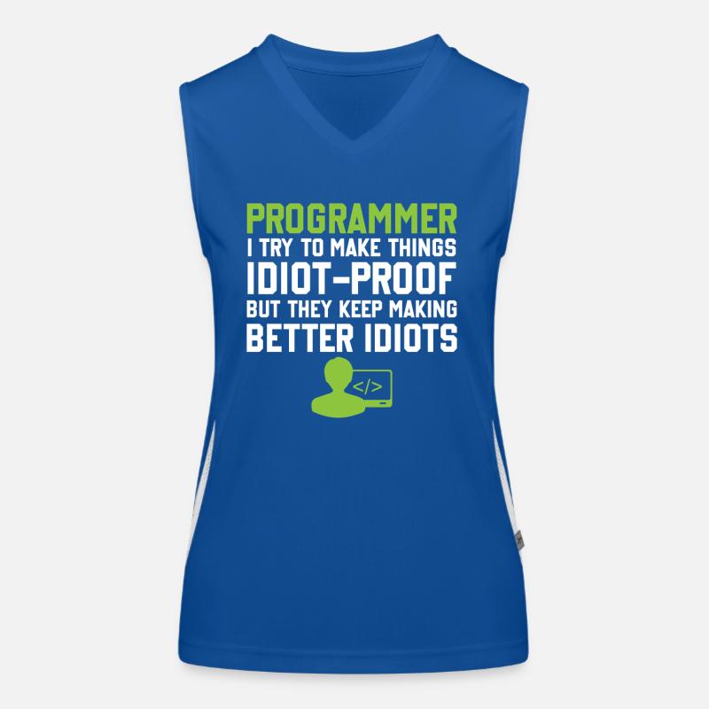 Programming Slogan Software Developer Computer Eng Funktionelles Kontrast-Tank Top für Frauen
