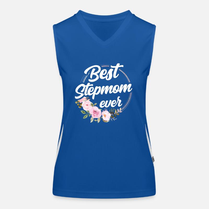 Beste Stiefmutter Aller Zeiten Ziehmutter Kind Funktionelles Kontrast-Tank Top für Frauen