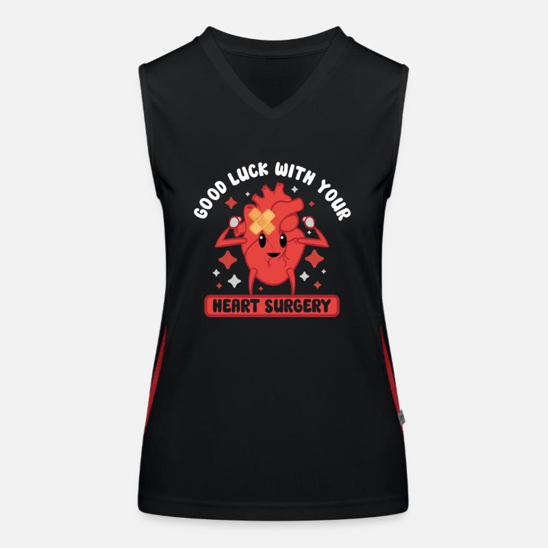 Heart Attack Open Heart Surgery Heart Surgery Gift Funktionelles Kontrast-Tank Top für Frauen