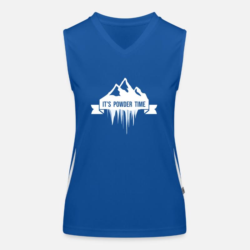 IT'S POWDER TIME - Ski Snowboard Freeriding Women's Functional Contrast Tank Top