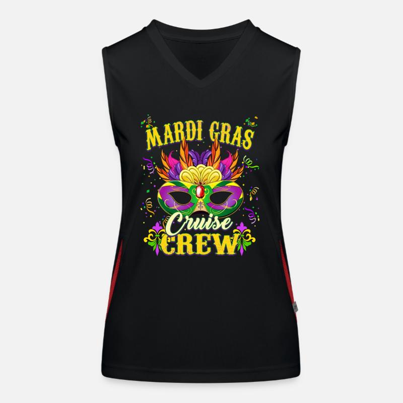 Coole Mardi Gras Kreuzfahrt Crew Funktionelles Kontrast-Tank Top für Frauen