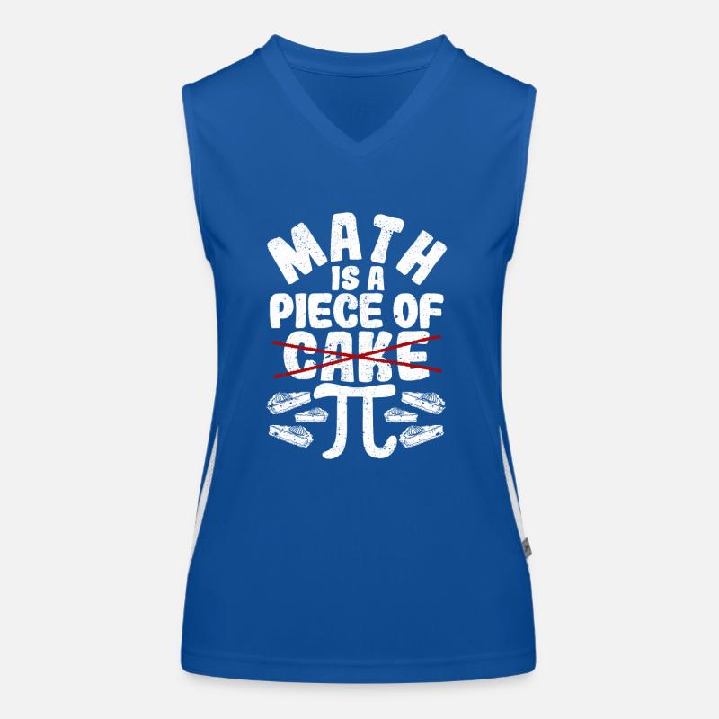 Math is a piece of cake Pi Day funny 3.14 Math Women's Functional Contrast Tank Top