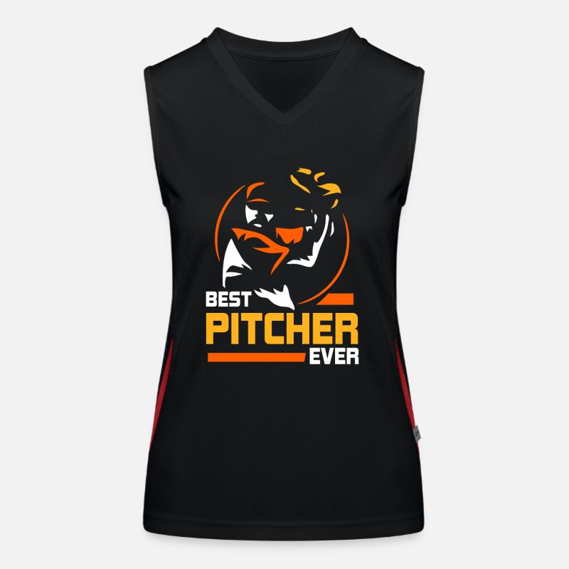 Best Baseball Pitcher Ever Thrower Hobby Women's Functional Contrast Tank Top