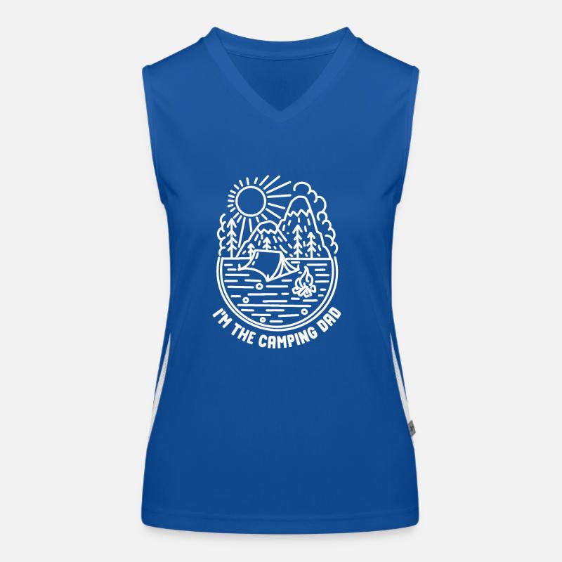 Ich Bin Der Camping Papa Camp Camper Campen Funktionelles Kontrast-Tank Top für Frauen