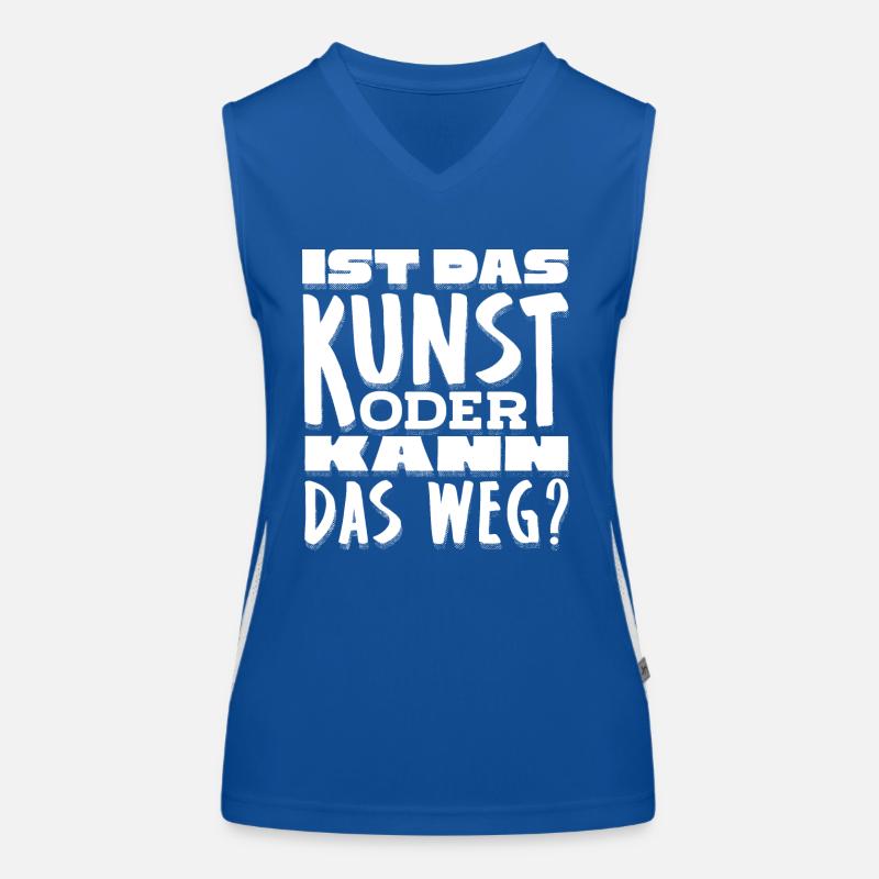 Ist Es Kunst Oder Müll, Lustiges Kunstzitat Funktionelles Kontrast-Tank Top für Frauen