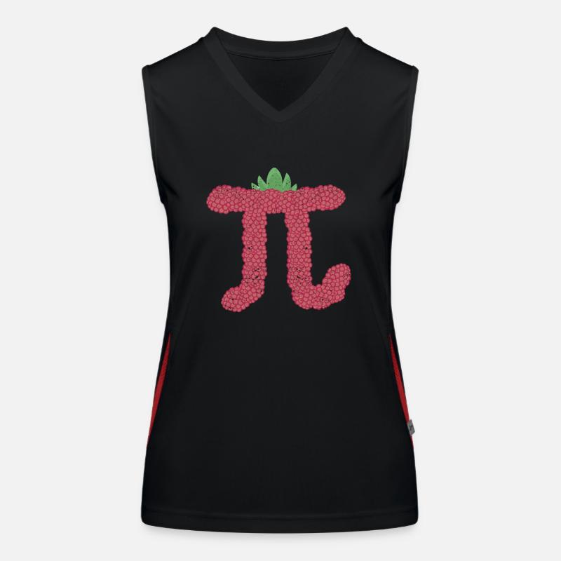 Funny Raspberry Cake Pi Day Math Teacher Student Women's Functional Contrast Tank Top
