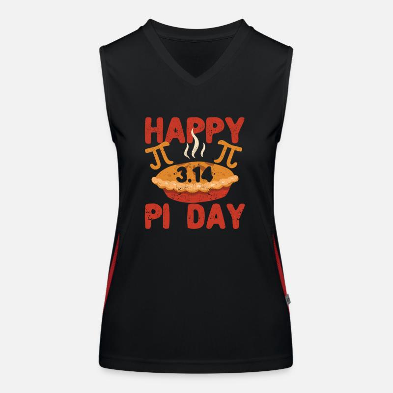 Happy Pi Day Pie 3.14 Math Lover Nerd Geek Teacher Débardeur respirant contrasté Femme