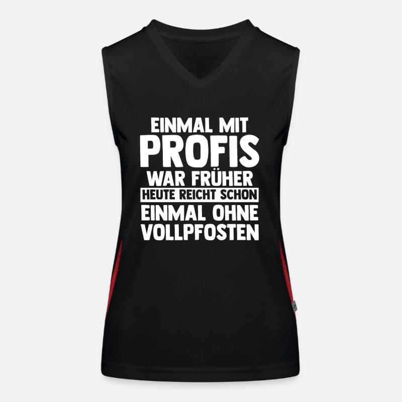 Einmal Mit Profis Arbeiten Funktionelles Kontrast-Tank Top für Frauen