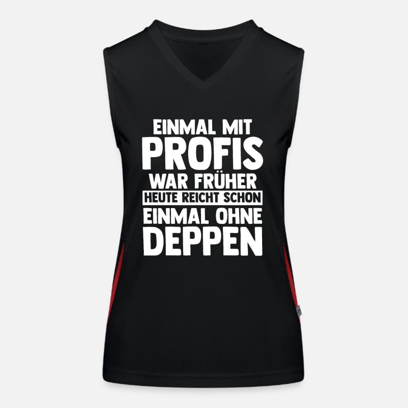 Einmal Mit Profis Arbeiten Funktionelles Kontrast-Tank Top für Frauen