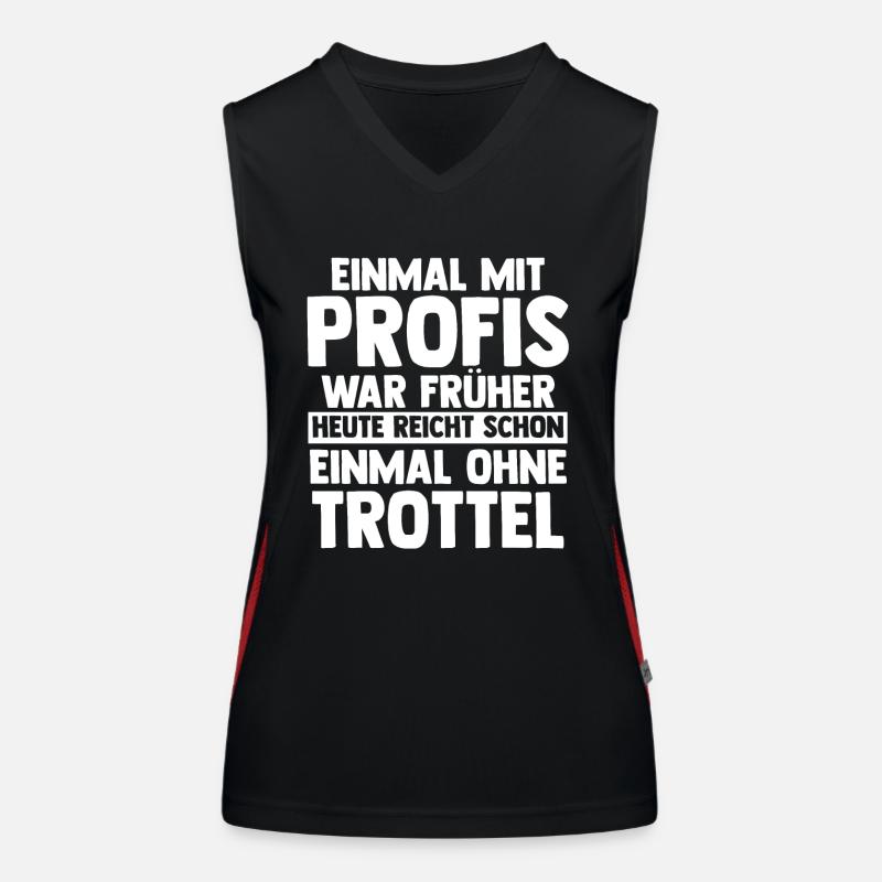 Einmal Mit Profis Arbeiten Funktionelles Kontrast-Tank Top für Frauen