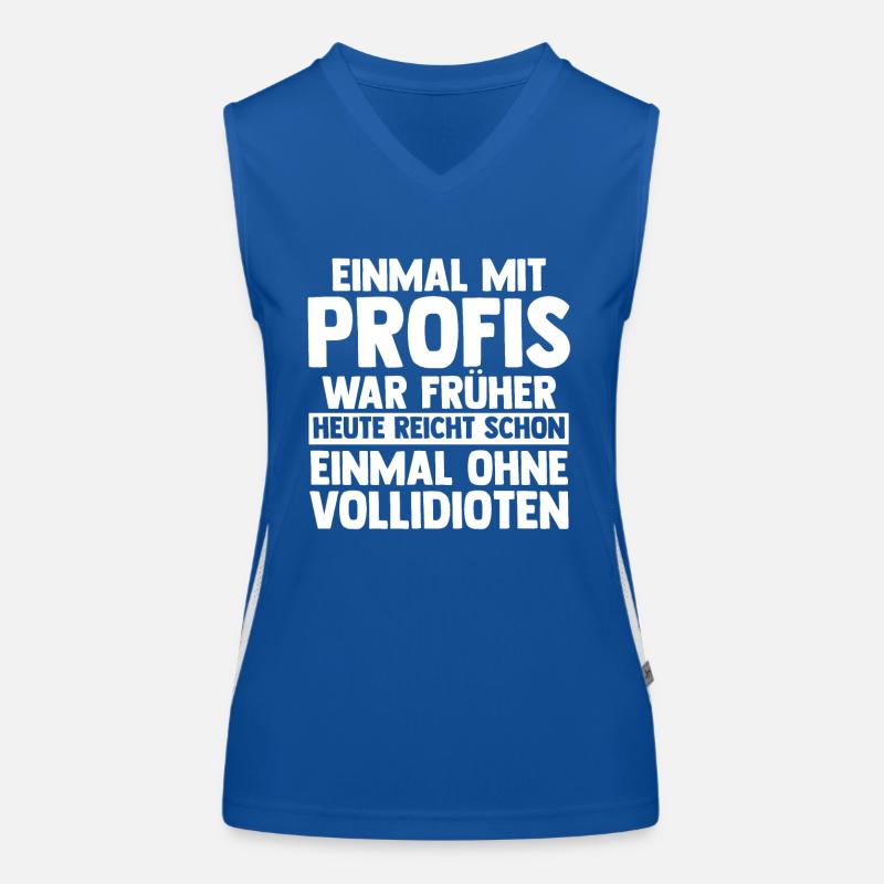 Einmal Mit Profis Arbeiten Funktionelles Kontrast-Tank Top für Frauen