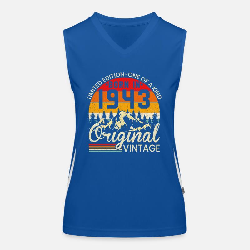 Born in 1943 Original Vintage Women's Functional Contrast Tank Top