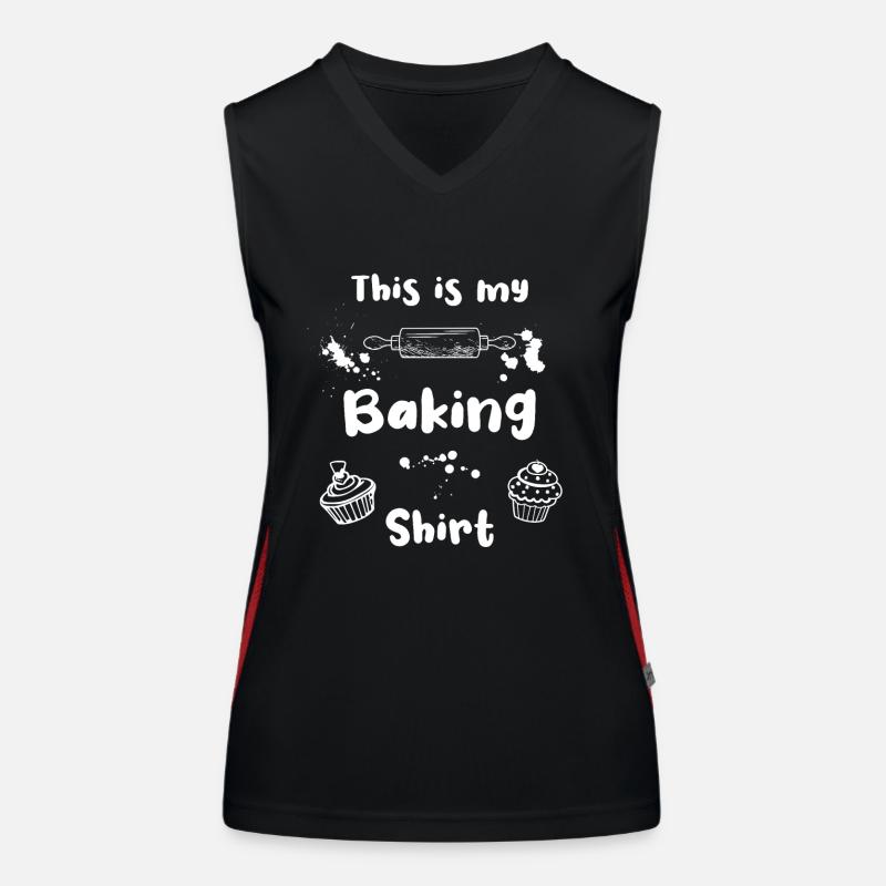 Cuisson Cuisine Rouleau Cupcake Cuisson Débardeur respirant contrasté Femme