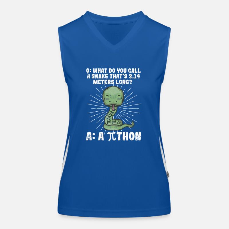 Python Schlange Pithon Pi Tag Symbol lustig Mathe Funktionelles Kontrast-Tank Top für Frauen
