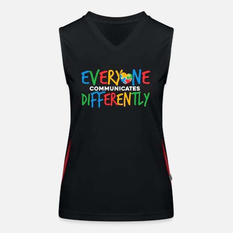 Everyone Communicates Differently Women's Functional Contrast Tank Top