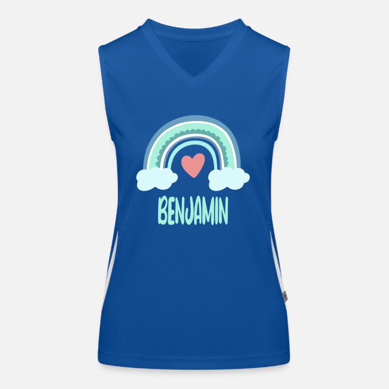 Benjamin Name Rainbow Baby Women's Functional Contrast Tank Top
