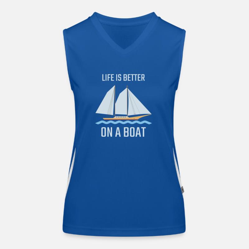 Boot Bootfahren Funktionelles Kontrast-Tank Top für Frauen