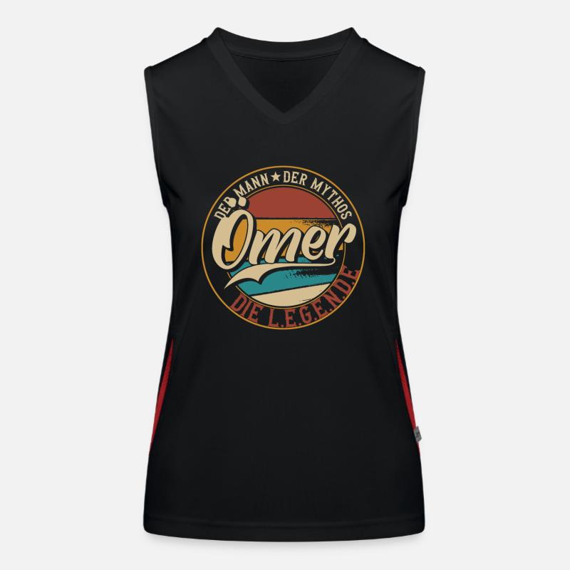 Ömer Der Mann der Mythos die Legende Geschenk Funktionelles Kontrast-Tank Top für Frauen