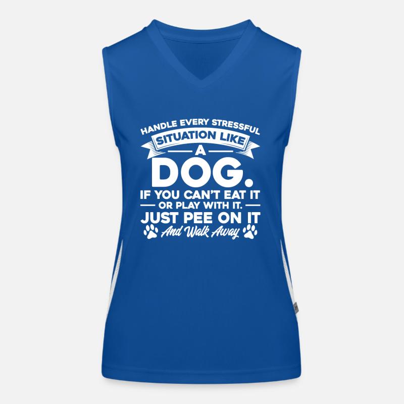 Handle Every Stressful Like A Dog Women's Functional Contrast Tank Top