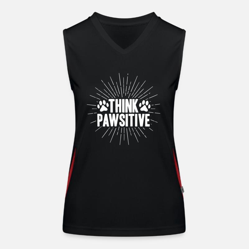 Think Pawsitive Funktionelles Kontrast-Tank Top für Frauen