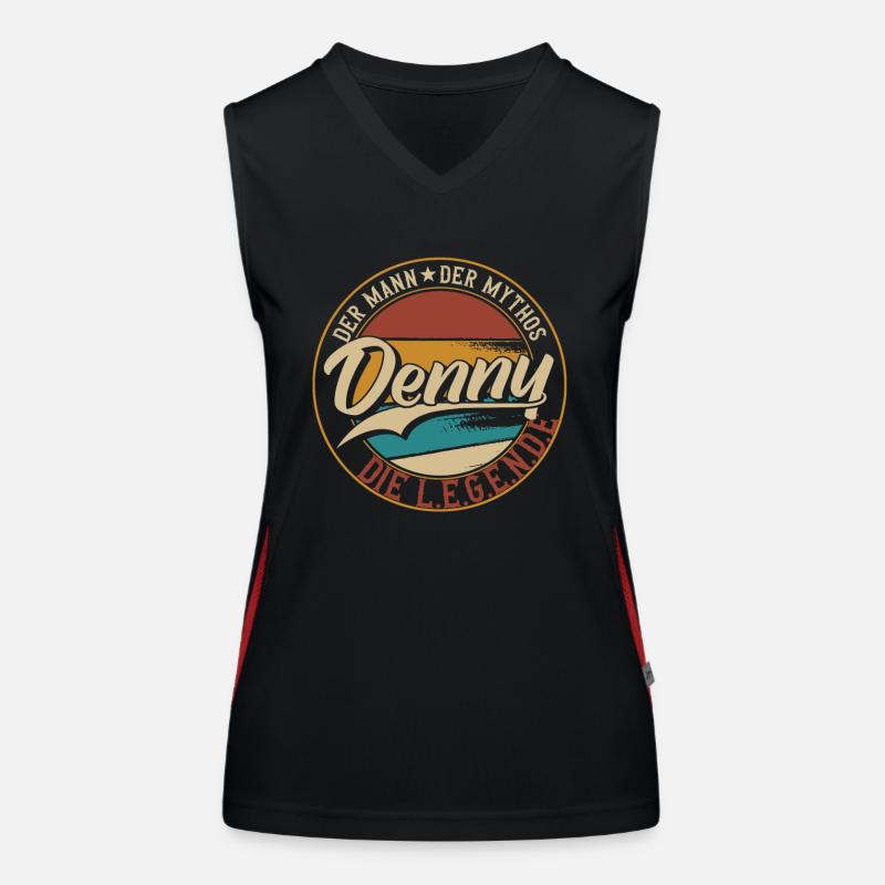 Denny Der Mann der Mythos die Legende Geschenk Funktionelles Kontrast-Tank Top für Frauen