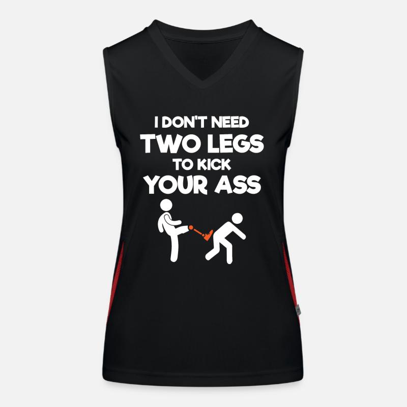 Leg prosthesis, prosthesis, amputee, amputation Women's Functional Contrast Tank Top