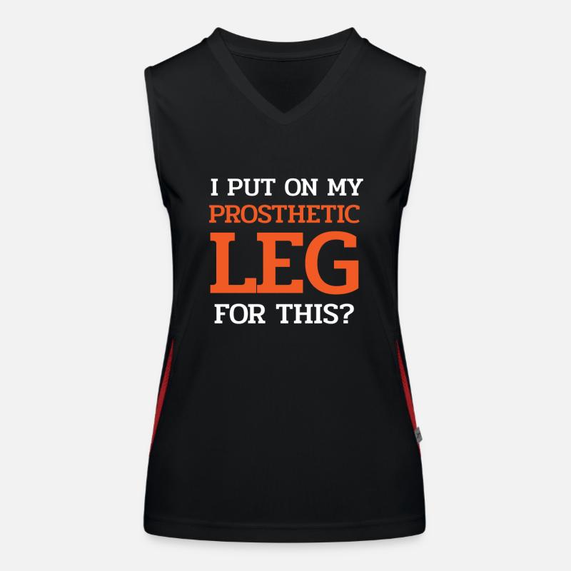 Leg prosthesis, prosthesis, amputee, amputation Women's Functional Contrast Tank Top