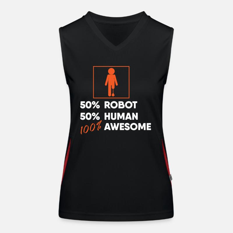 Leg prosthesis, prosthesis, amputee, amputation Women's Functional Contrast Tank Top