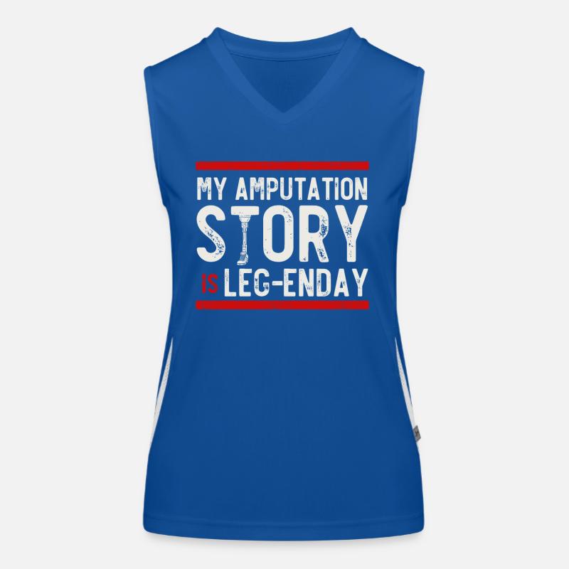 Prothèse de jambe, prothèse, amputé, amputation Débardeur respirant contrasté Femme