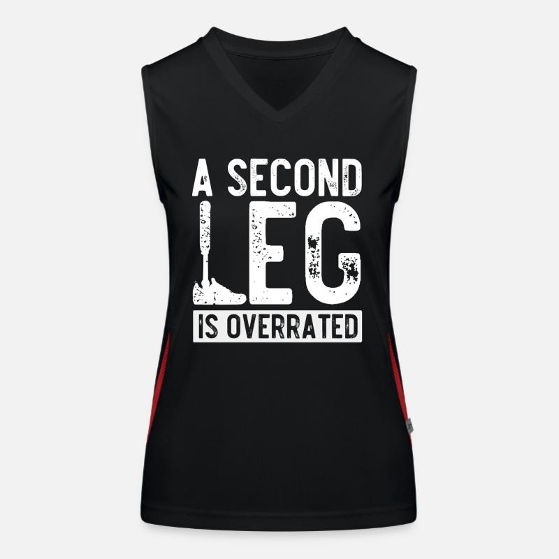 Leg prosthesis, prosthesis, amputee, amputation Women's Functional Contrast Tank Top