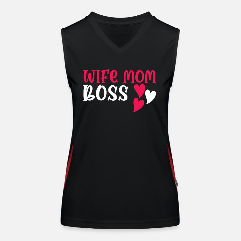 Mutter Ehefrau Boss Muttertag Beste Mama Frau Chef Funktionelles Kontrast-Tank Top für Frauen